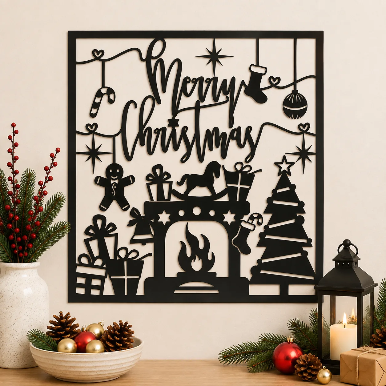 Настінне панно «Merry Christmas House»