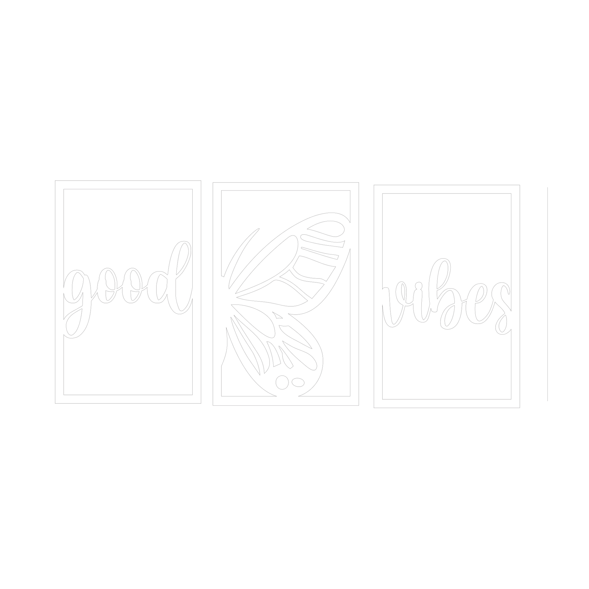 Настінний триптих «Good Vibes»