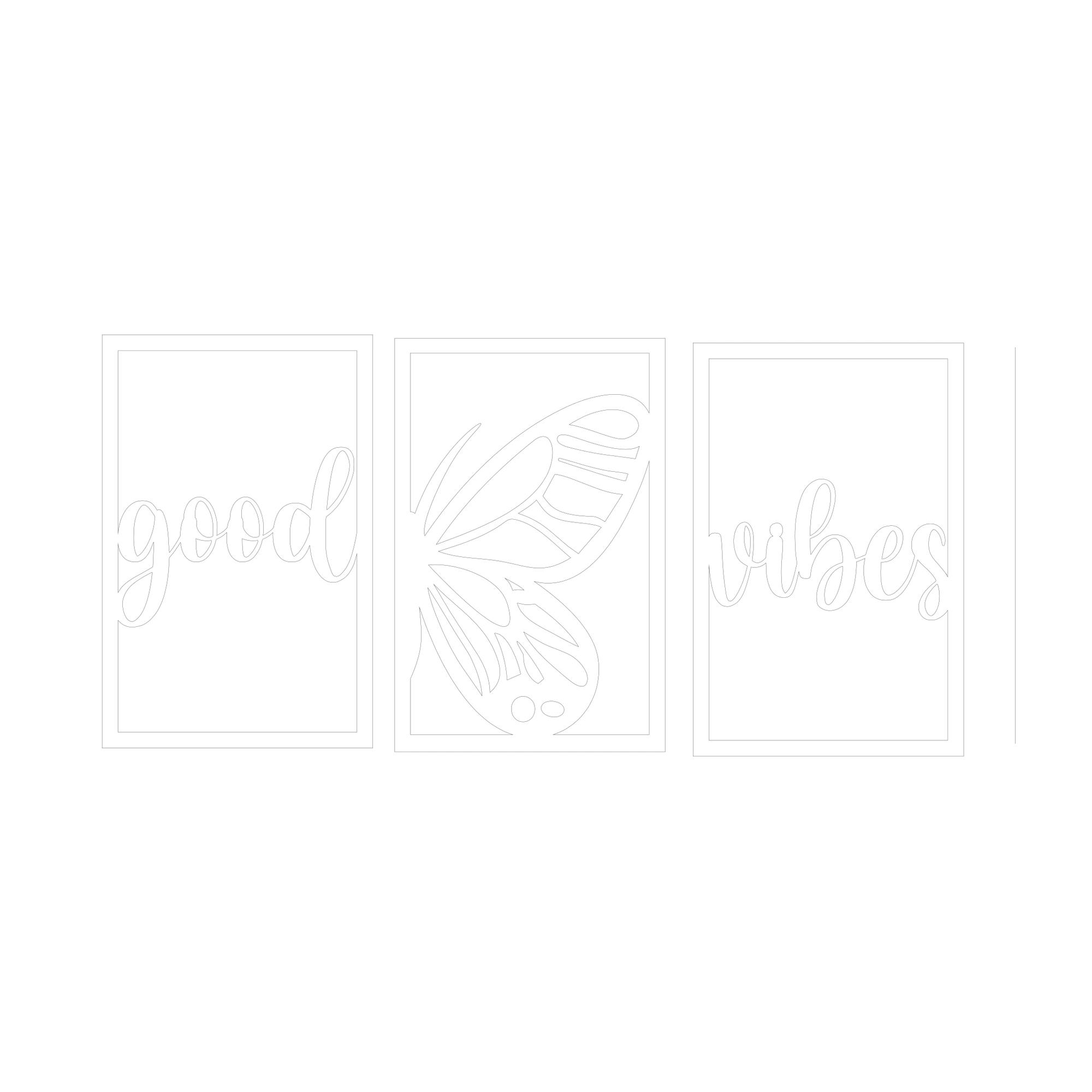 Настінний триптих «Good Vibes»