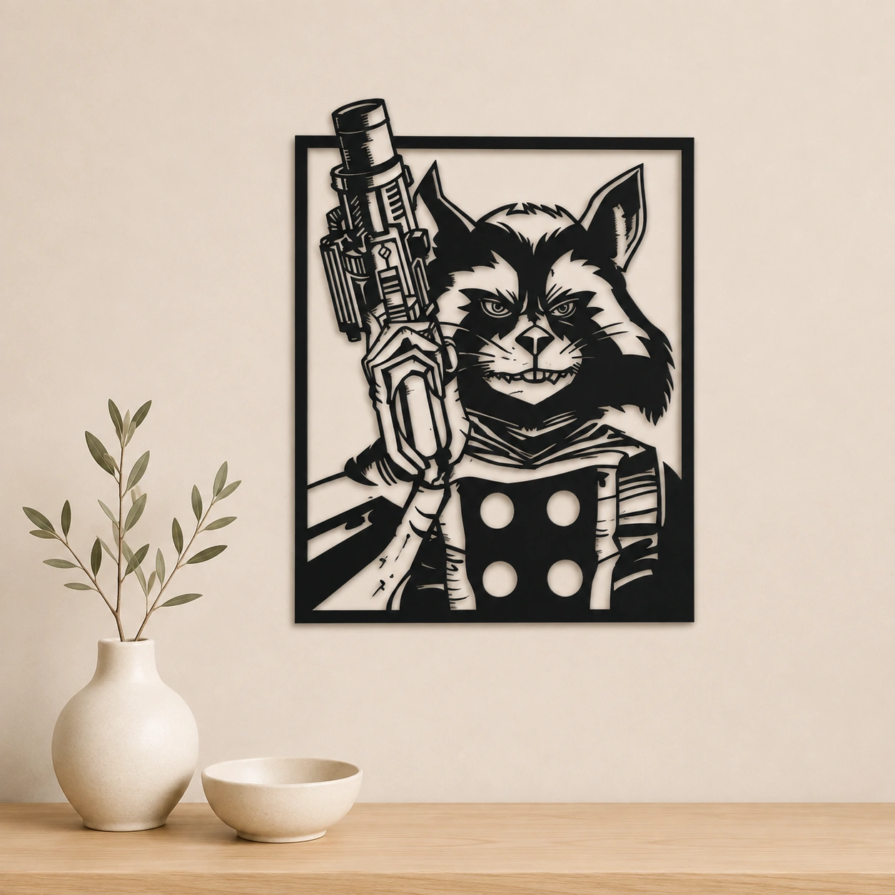 Настінне панно «Raccoon»