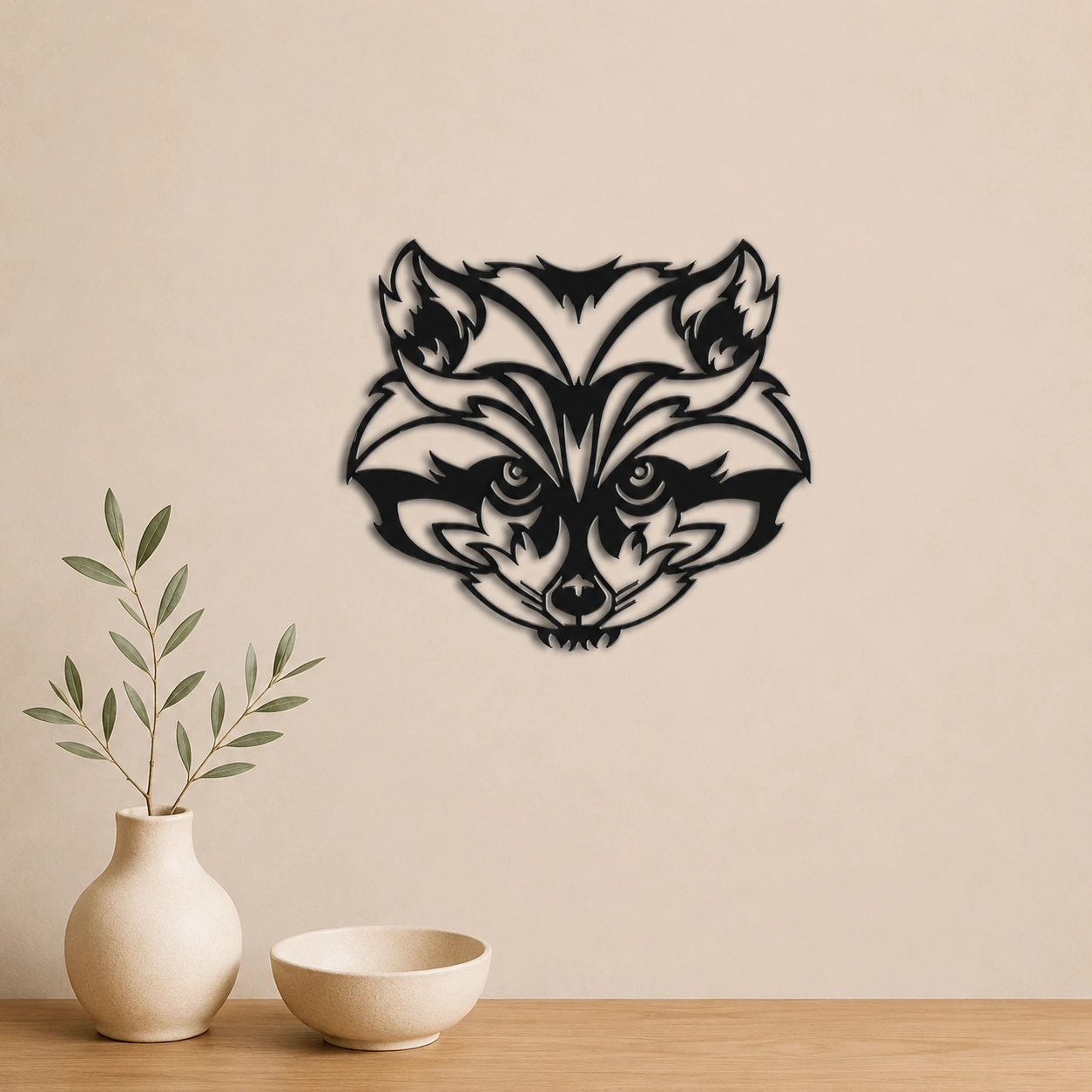 Настінне панно « Symmetric Raccoon»